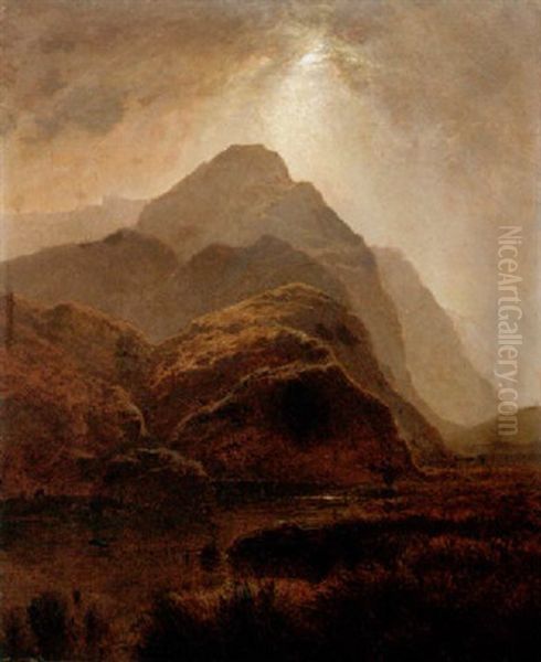 Night, Loch Dhu And The Sligachan Valley - view 1