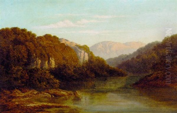 A Wooded River Landscape - view 1