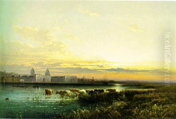 Greenwich From The Isle Of Dogs - view 1