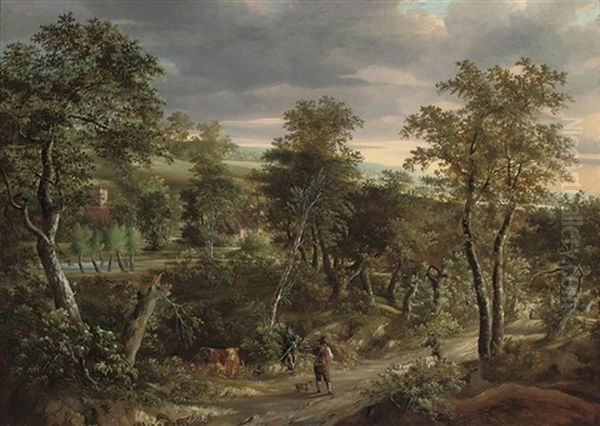 Figures And Animals In A Rural Landscape - view 1