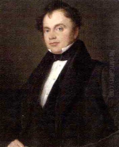 Portrait Of A Gentleman In A Black Coat And Waistcoat - view 1