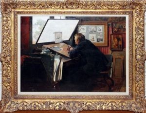 Etcher At Work by R. Gilbert