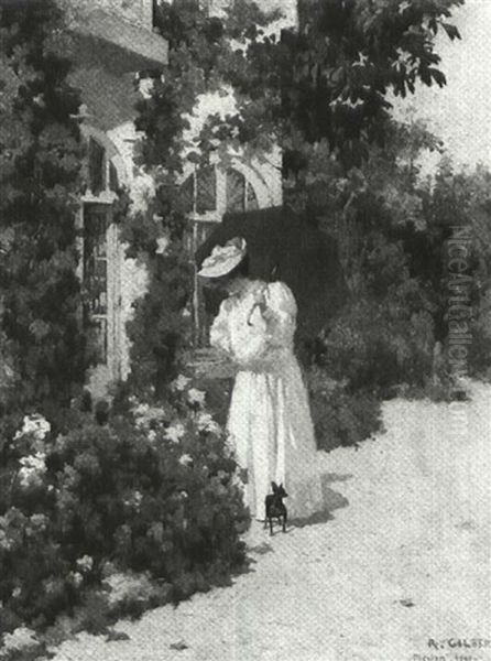 Femme Au Parasol Rouge - view 1