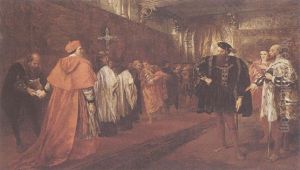 Cardinal Wolsey And The Duke Of Buckingham by Sir John Gilbert