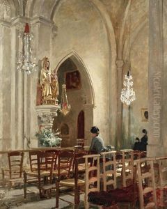 Lady At Prayer by Victor Gabriel Gilbert