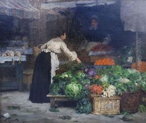 Market Scene by Victor Gabriel Gilbert