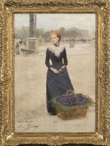Marchande De Violettes, Place De La Concorde A Paris Marchande De Violettes, Place De La Concorde A Paris