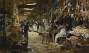 Le Marche Parisien by Victor Gabriel Gilbert