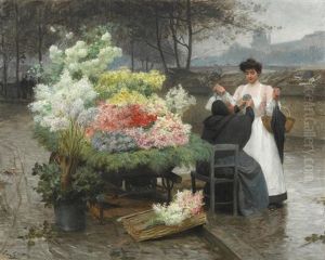 La Marchande De Fleurs Sur Les Quais A Paris