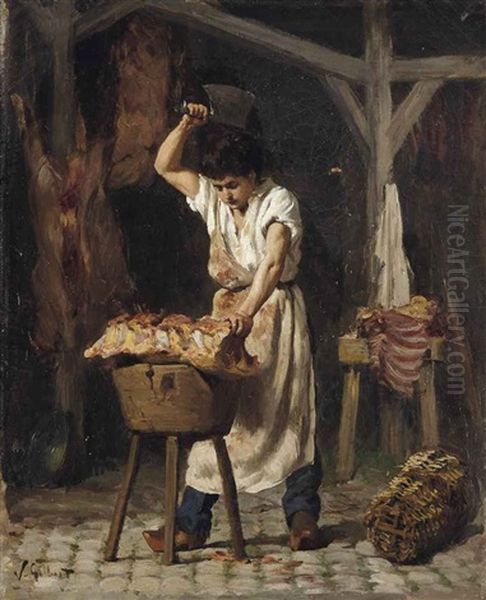 Jeune Boucher Au Travail - view 1