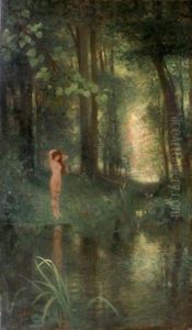Baigneuse Dans La Foret by Victor Gabriel Gilbert