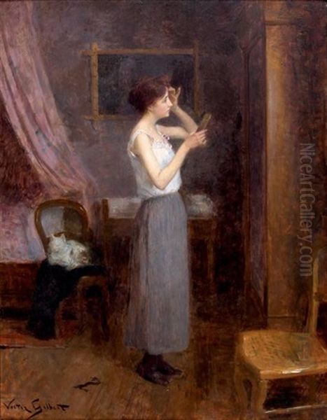 Jeune Femme Se Coiffant - view 1