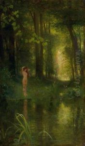 Nu Dans Un Sous Bois by Victor Gabriel Gilbert