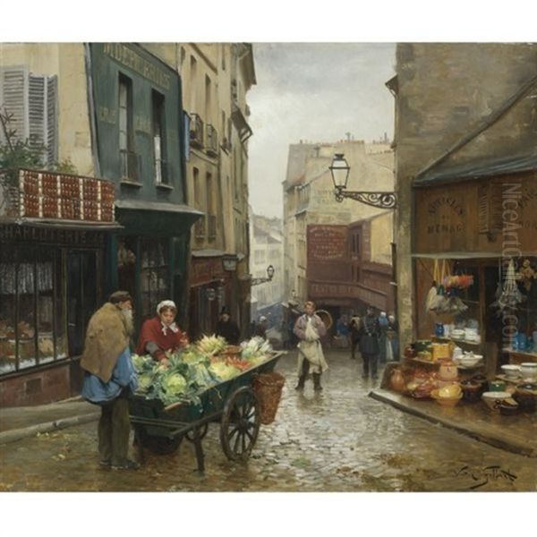 Market On The Rue Mouffetard, Paris - view 1