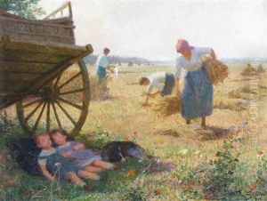 Harvest Scene by Victor Gabriel Gilbert