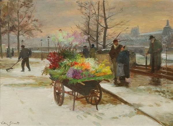 Marchande De Fleurs Sur Le Pont Des Arts - view 1