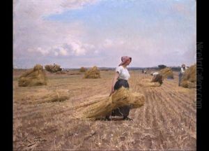 Die Getreideernte by Victor Gabriel Gilbert
