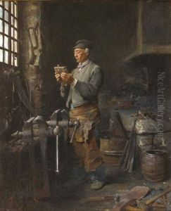 L'atelier Du Serrurier by Victor Gabriel Gilbert
