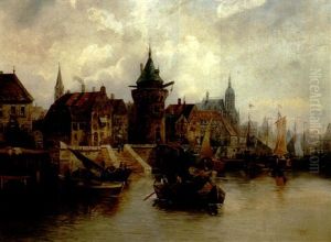 Vue D'amsterdam by Victor Gabriel Gilbert