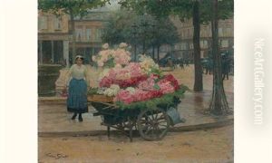 Marchande De Fleurs by Victor Gabriel Gilbert