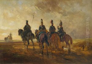 Soldaten Zu Pferde by Alois Bach
