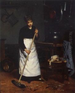 A La Cuisine by Victor Gabriel Gilbert