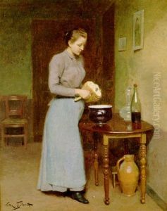 Preparing The Meal by Victor Gabriel Gilbert