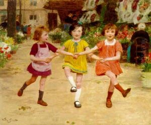 Three Girls Dancing by Victor Gabriel Gilbert
