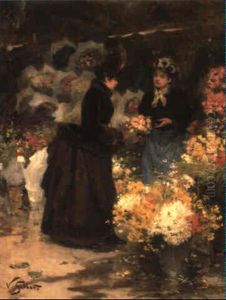 The Flower Vendor by Victor Gabriel Gilbert
