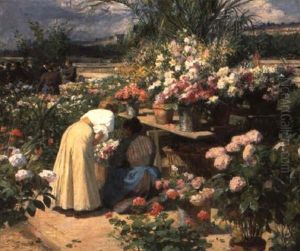 La Marche Aux Fleurs by Victor Gabriel Gilbert