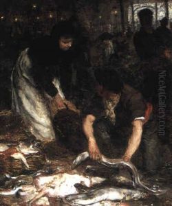 At The Fish Market by Victor Gabriel Gilbert