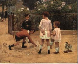 Legende Born I En Parisisk Park Legende Born I En Parisisk Park