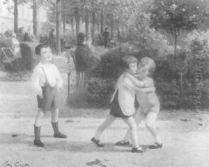 Spielende Kinder Im Park Spielende Kinder Im Park