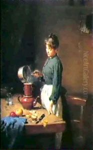 L'heure Du Cafe by Victor Gabriel Gilbert