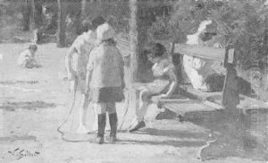 Children Playing by Victor Gabriel Gilbert