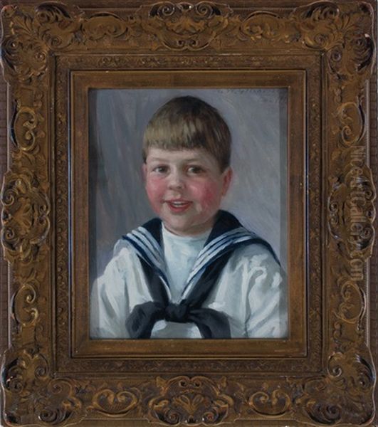 Portrait Of Judge Edward Thaxter Gignoux As A Young Boy - view 1