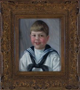 Portrait Of Judge Edward Thaxter Gignoux As A Young Boy by William Wallace Gilchrist