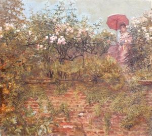 A Stroll On The Garden Wall by William Wallace Gilchrist