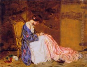 Girl Sewing