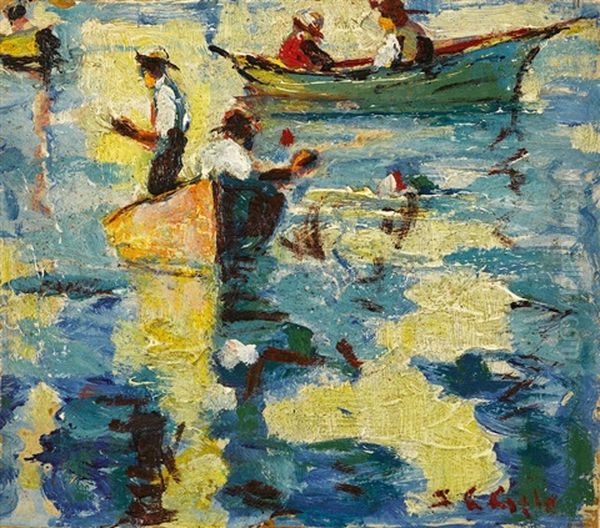 Figures In Boats - view 1