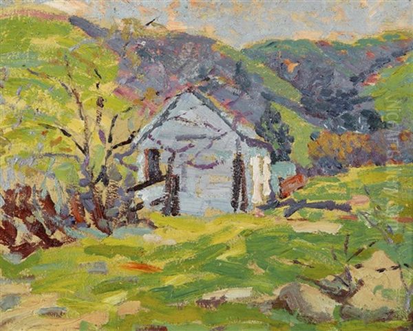 Untitled (landscape With Blue Barn) - view 1