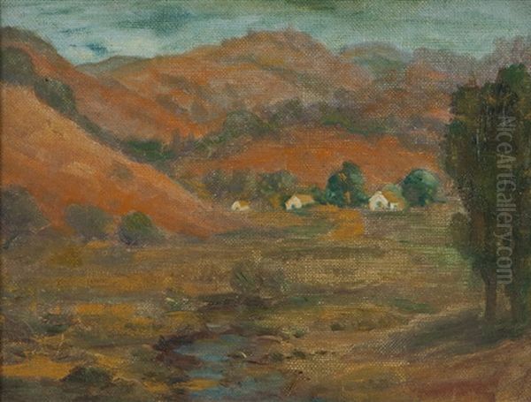 Landscape With Hills And Three Houses - view 1