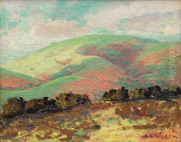 Green And Pink Hills - view 1