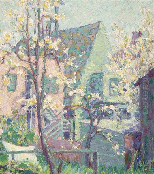 Blossoming Trees And Houses - view 1