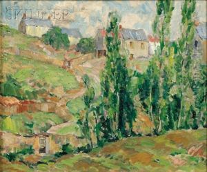 View With Houses On A Crest