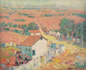 Golden Fields (+ The White Barn, Verso) by Selden Connor Gile