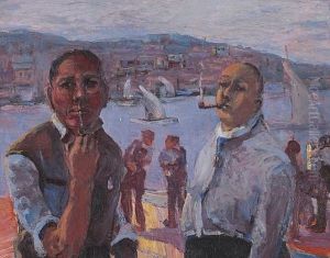 Italian Fishermen, Monterey by Selden Connor Gile
