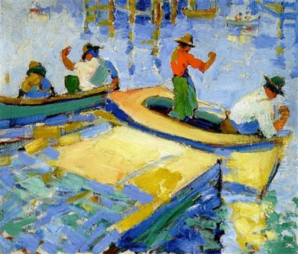 Italian Fishermen In Belvedere Cove - view 1