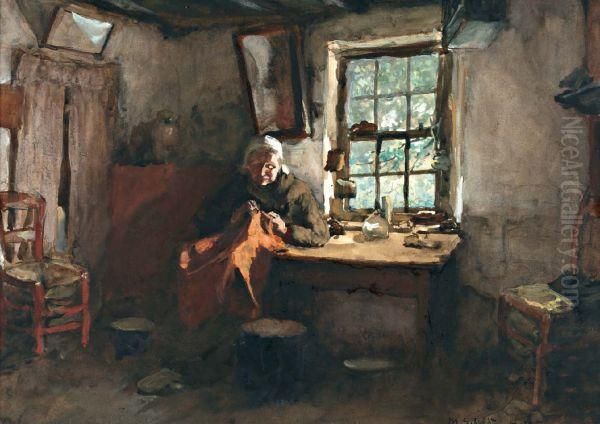 Bordurende Vrouw In Binnenhuis Te Hattem - view 1