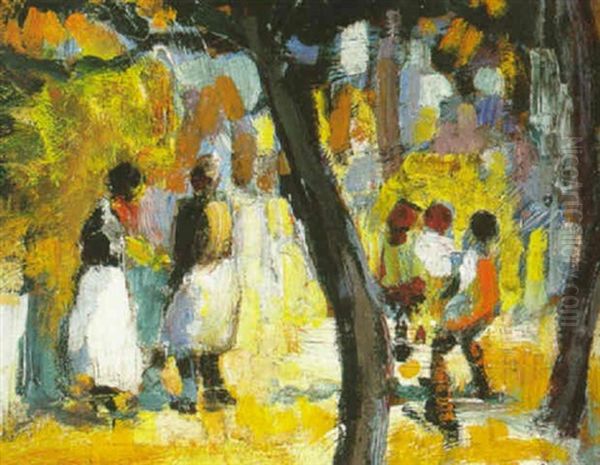 People Viewed Through Trees - view 1